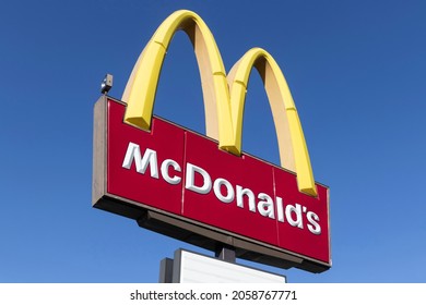 Frankfort - Circa October 2021: McDonald's Restaurant. McDonald's Is Offering Higher Hourly Wages, Paid Time Off, Backup Child Care And Tuition Payments.