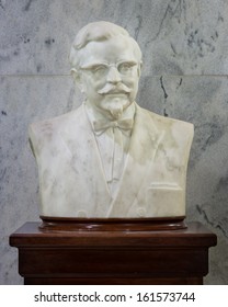 FRANKFORT, KENTUCKY - OCTOBER 30: Statue of Colonel Harland Sanders in the Kentucky State Capitol building on October 30, 2013 in Frankfort, Kentucky
