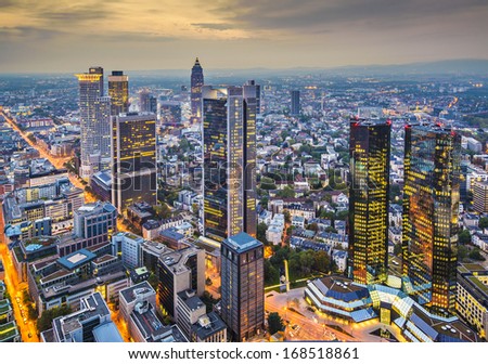 Similar – Image, Stock Photo Sunsert in Frankfurt on Main