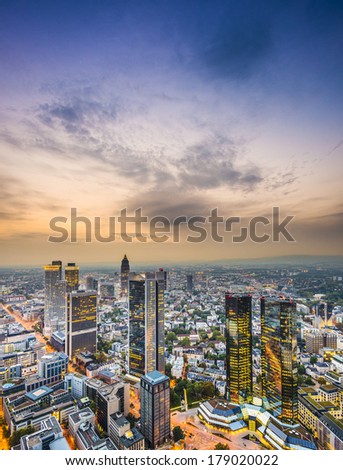 Similar – Image, Stock Photo Sunsert in Frankfurt on Main