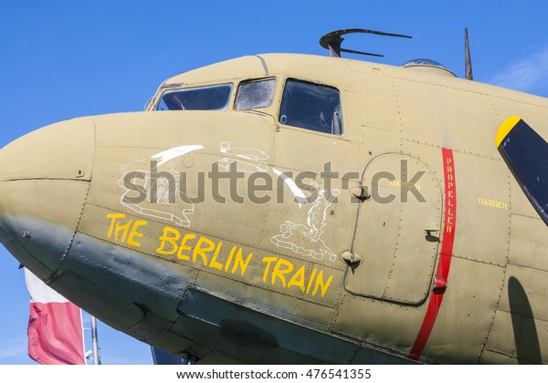 FRANKFURT, GERMANY - JUNE 6, 2010:  visit of the\
museum of the Luftbruecke in Frankfurt  in Frankfurt, Germany. The\
memorial was inaugurated in 1985 under supervision of Frankfurt\
Airport Company.