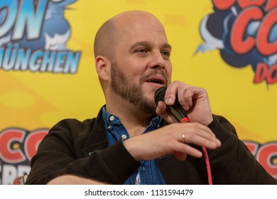 FRANKFURT, GERMANY - MAY 6th 2018: Tobias Müller (*1979, Voice Actor, German Voice Of Jonah Hill, Michael Pena) At German Comic Con Frankfurt, A Two Day Fan Convention