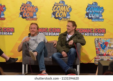 FRANKFURT, GERMANY - MAY 6th 2018: Jerome Flynn And Vladimir Furdik At German Comic Con Frankfurt, A Two Day Fan Convention