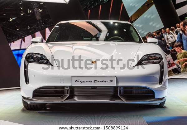 Frankfurt Germany Sept 2019 White Porsche Stock Photo Edit