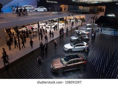 FRANKFURT, GERMANY - SEPTEMBER 11: Frankfurt International Motor Show (IAA) 2013. Mercedes Forum