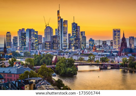 Similar – Sunsert in Frankfurt on Main