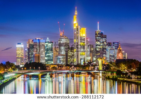 Similar – Image, Stock Photo Sunsert in Frankfurt on Main