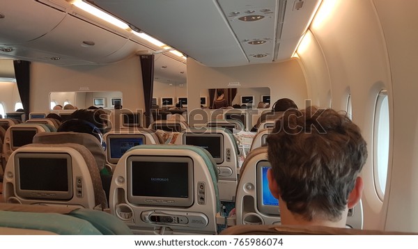 Frankfurt Germanyseptember 162017 Passenger Seats Tv