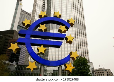 FRANKFURT, AM MAIN, GERMANY - APRIL 30: The world famous building of the European Central Bank. on April 30, 2013 in Frankfurt am Main, Germany