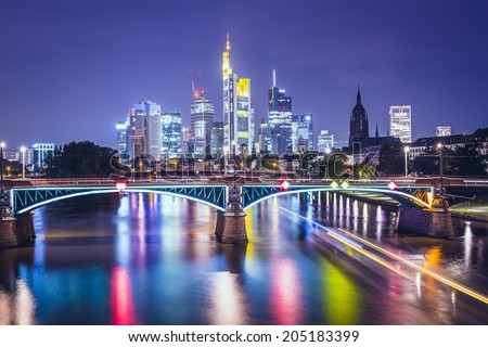 Similar – Image, Stock Photo Sunsert in Frankfurt on Main