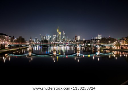 Similar – Frankfurt Bridge Magic