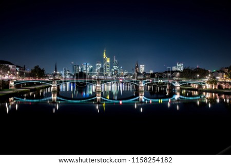 Similar – Frankfurt Bridge Magic