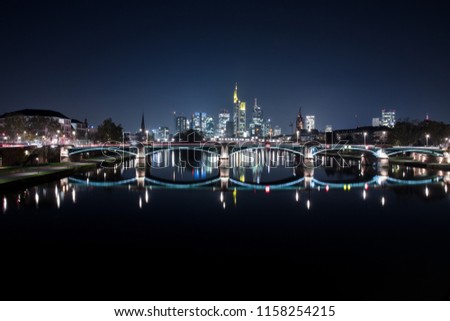 Similar – Frankfurt Bridge Magic