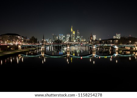 Similar – Frankfurt Bridge Magic