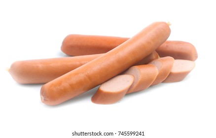 Frankfurter Sausage Isolated On White Background