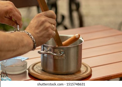 Frankfurter Sausages In The Beer Garden