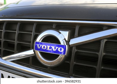 FRANKFURT,GERMANY-MARCH 26:VOLVO logo on March 26,2016 in Frankfurt,Germany.The Volvo Group is a Swedish multinational manufacturing company headquartered in Gothenburg.