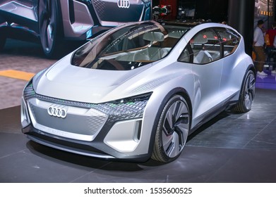 Frankfurt-September 19:  Audi AI:ME E-Tron At The Frankfurt International Motor Show On September 19, 2019 In Frankfurt, Germany