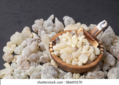 Frankincense is an aromatic resin, used for religious rites, incense and perfumes. 