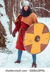 Frankish Warrior Historical Costume Sword Shield Stock Photo 1008418996 ...