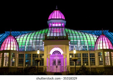 Franklin Park Conservatory In Columbus,Ohio At Night