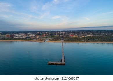 Frankston Pier At Sunset In Melbourne, Australia