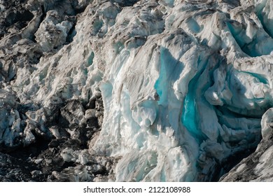 The Franz Josef Glacier, Situated On West Coast, New Zealand During The Sunny Summer Day. 