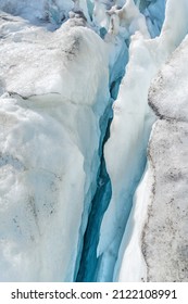 The Franz Josef Glacier, Situated On West Coast, New Zealand During The Sunny Summer Day. 