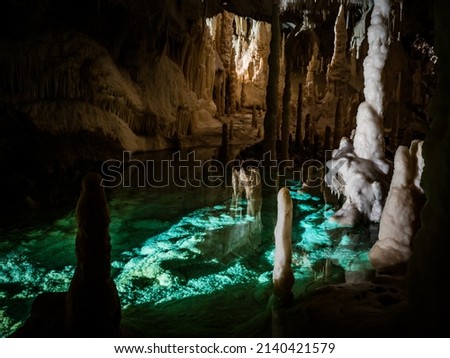 The Frasassi Caves (Italian: Grotte di Frasassi) are a karst cave system in the municipality of Genga, Italy, in the province of Ancona, Marche. They are among the most famous show caves in Italy.