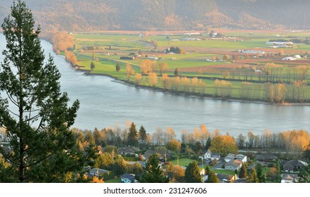 Fraser Valley Autumn Sunset, British Columbia, Canada