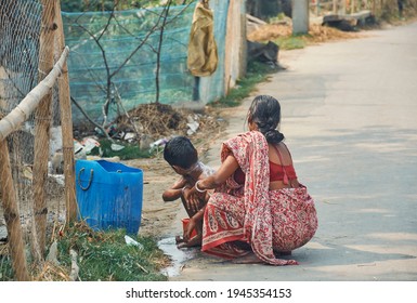 Fraserganj West Bengal 01232021 Outside Her Stock Photo 1945354153 ...