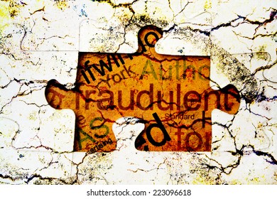 Fraud puzzle concept