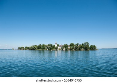Frauenchiemsee island, view from the lake