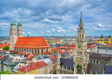 The Frauenkirche, or Cathedral of Our Dear Lady) located in Munich, Bavaria, Germany. 