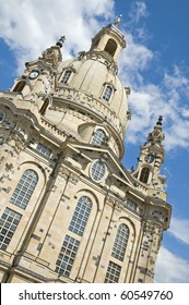 The Frauenkirche In Dresden, Germany. The Church Was Destroyed During The Aerial Bombing Of The City On February 13-14, 1945. Reconstruction Was Completed In 2005.