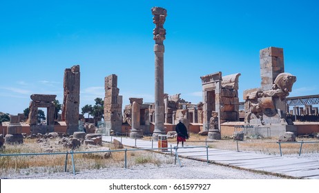 Fravashi At Persepolis Or Takht-e Jamshid, 2500 Years Ago, Shiraz, Iran