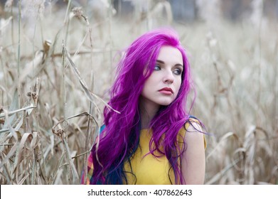 Purple Hair Girl Images Stock Photos Vectors Shutterstock