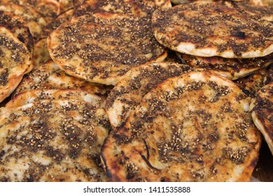 Freashly Baked Manaqish, An Arab Flatbread