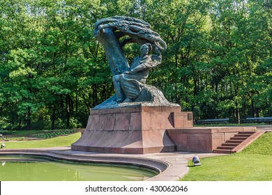 Frederic Chopin Monument In Lazienki Park. Warsaw. Poland.