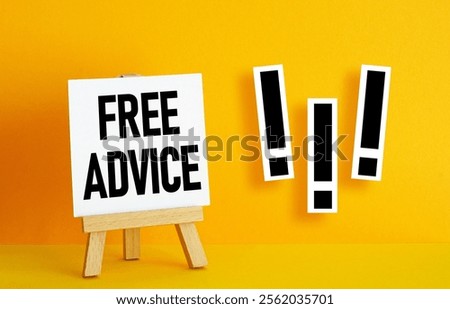 Free Advice is shown using a text