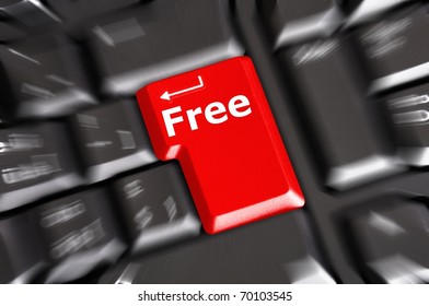 free button or key on keyboard showing sale concept