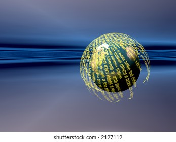 A free interpretation of a virtual server in the internet cosmos, data streams.