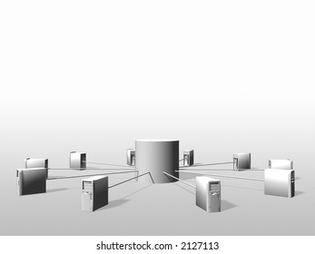 A free interpretation of a virtual server in the internet cosmos, data streams.