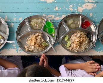 Free Lunch At The Primary School As According To The Thai Government Project, Bangkok Thailand, September 2019.