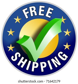 Free Shipping Button/label