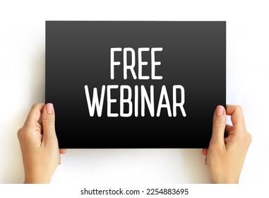 Free Webinar text on card, concept background - Shutterstock ID 2254883695