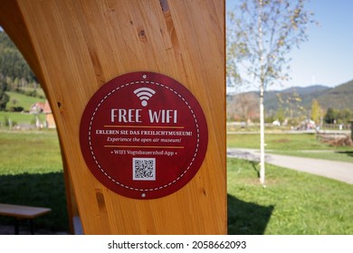 Free Wifi Icon In Black Forest Museum In Germany Was Taken On 10th October 2021.