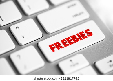 Freebies text button on keyboard, concept background