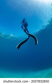 Freediver Girl In The Sea