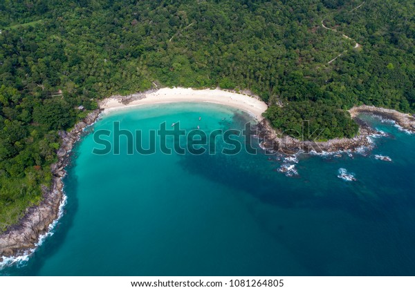 Freedom Beach Hidden Beach Phuket Aerial Stock Photo Edit